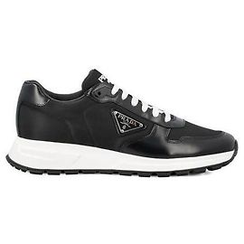Prada Triangle Logo Low Sneakers Black