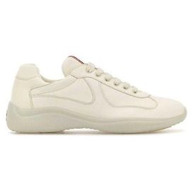 Prada Tênis de couro Americas Cup Branco