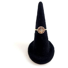 Dior Rose des Vents Pink Opal Diamond Ring Black