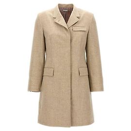 Thom Browne Wool Flannel Chesterfield Dress Orange