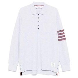 Thom Browne Polo de malha de manga longa com quatro barras Multicor