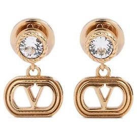 Valentino Brincos de metal com cristal Swarovski Laranja