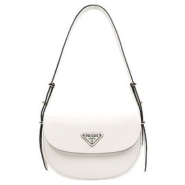 Prada Bolsa de Ombro Arke Flap Branca Branco