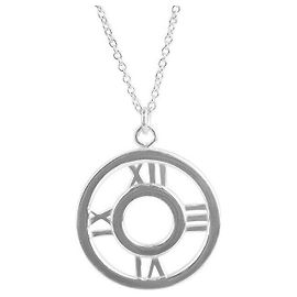 Tiffany & Co Collana Atlas Circle in argento Marrone