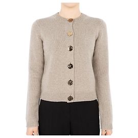 Tory Burch Women's Wool Cardigan Beige White