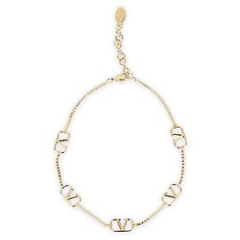 Valentino Bracciale Logo Firma Donna (Oro) Multicolore