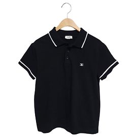 Céline Damen Poloshirt mit kurzen Ärmeln Schwarz