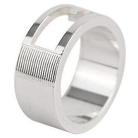 Gucci Logo Silver Ring Size Silvery