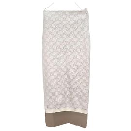 Fendi FF Logo Strickrock Silber