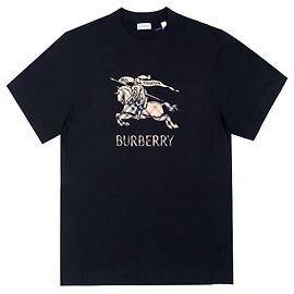 Burberry Kurzarm-T-Shirt EKD-Logo Ombre Schwarz
