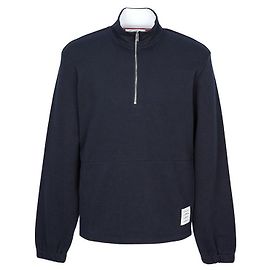 Thom Browne Men's Half-Zip Sweatshirt Black
