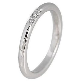 Tiffany & Co Klassischer Ehering aus Platin mit Diamant - Größe Silber