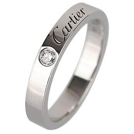 Cartier Ehering aus Platin mit Diamant - Größe Silber