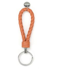 Bottega Veneta Porte-clés en cuir Intrecciato Rouge