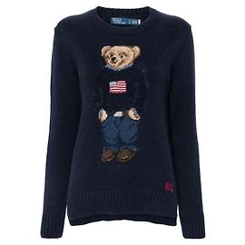 Ralph Lauren Polo Bear Strick Schwarz