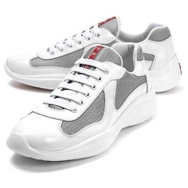 Prada Nuove sneakers America Cup ASZ Argento