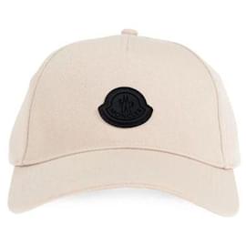 Moncler Boné de beisebol com patch de logo Branco
