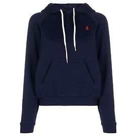 Ralph Lauren Kapuzensweatshirt mit Pony-Logo-Stickerei Schwarz
