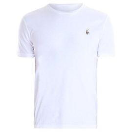 Ralph Lauren Kurzarm-T-Shirt mit gesticktem Pony-Logo Weiß