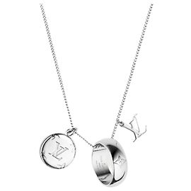 Louis Vuitton Collar Chams Monogram para hombres Plata