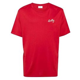 Bally Embroidered Logo Short Sleeve T-Shirt Red