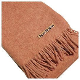 Acne Sciarpa stretta in rosa mélange Rosso
