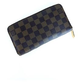 Louis Vuitton Damier Zippy Wallet Long Wallet Black