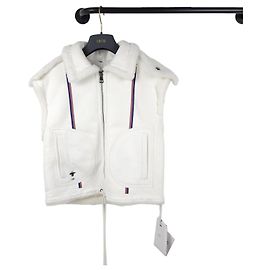 Dior Colete de couro de shearling com capuz Prata