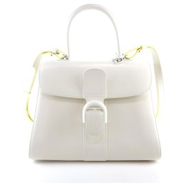 Delvaux Brillant Top Handle Shoulder Bag White