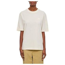 Moncler Camiseta de algodão com patch de silicone Multicor