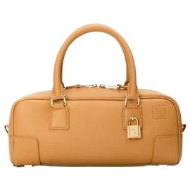 Loewe Bolsa Cropped Amazona em couro de bezerro Napa Laranja