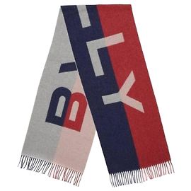 Bally Sciarpa a frange bicolore in jacquard con logo Multicolore