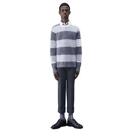 Thom Browne Wollpullover mit Streifen Braun
