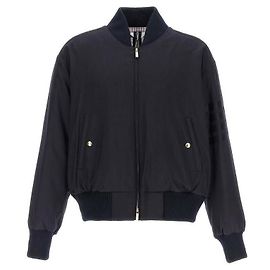 Thom Browne Stripe Plain Weave Down Oversized Blouson Black