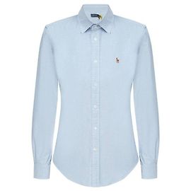 Ralph Lauren Oxford-Hemd mit gesticktem Pony-Logo Weiß