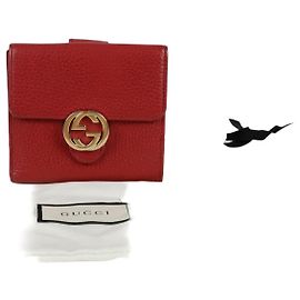 Gucci Portafoglio Interlocking Rosso