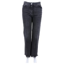 Chanel Denim-Hose Schwarz