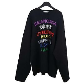 Balenciaga Language Logo Knit Black