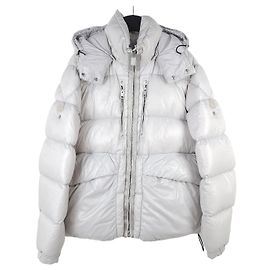 Moncler Alix Forest Padded Coat Silvery