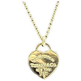 Tiffany & Co Collier Mini Or Retour au Cœur Jaune