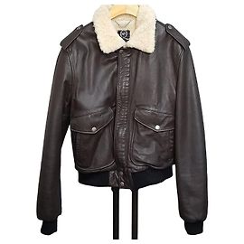 Alexander Mcqueen Jaqueta de couro de shearling Multicor