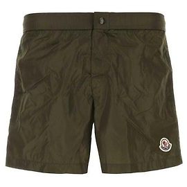 Moncler Shorts de bain avec patch logo Noir