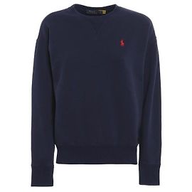 Ralph Lauren Sweatshirt mit gesticktem Pony-Logo Schwarz