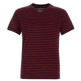 Prada Camiseta Triangular de Algodão Vermelho