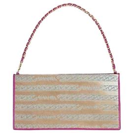 Chanel Pochette in shearling con catena Multicolore