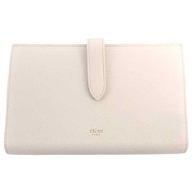 Céline Portefeuille Medium Ne Strap Blanc