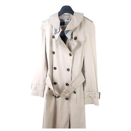 Burberry Trenchcoat mit Rüschen Weiß