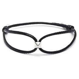 Valentino Leather Bracelet Black