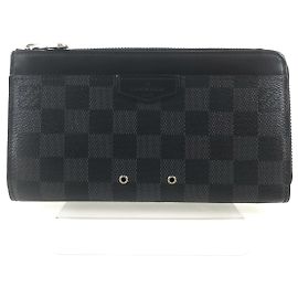 Louis Vuitton Damier Zippy Dragonne Long Wallet Black