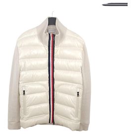 Moncler Knit Padded Zip-Up White